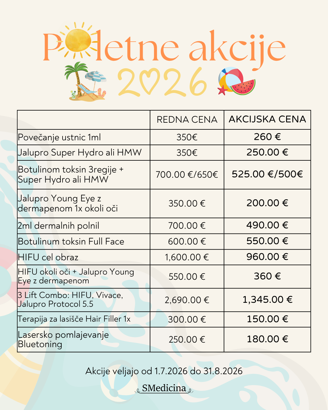 Poletne akcije 2026